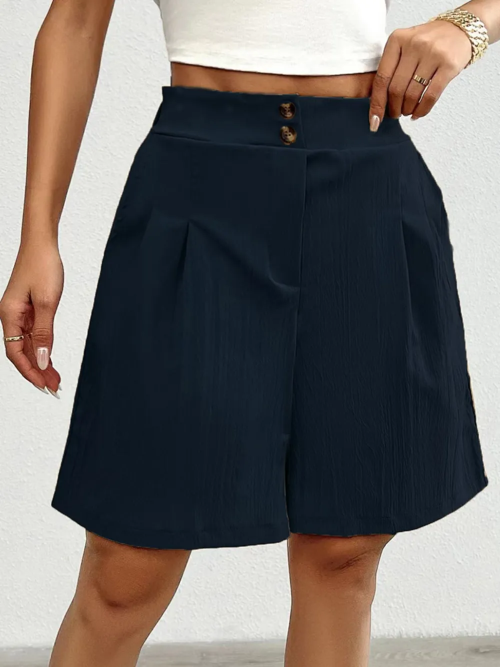 High-Waisted Pleated Shorts, image 18