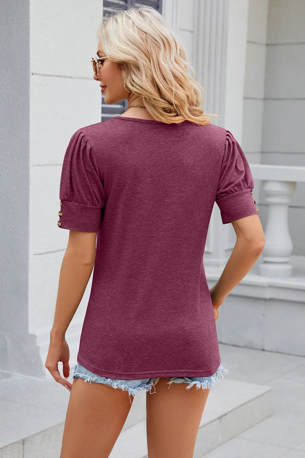 Round Neck Puff Sleeve T-Shirt, image 15