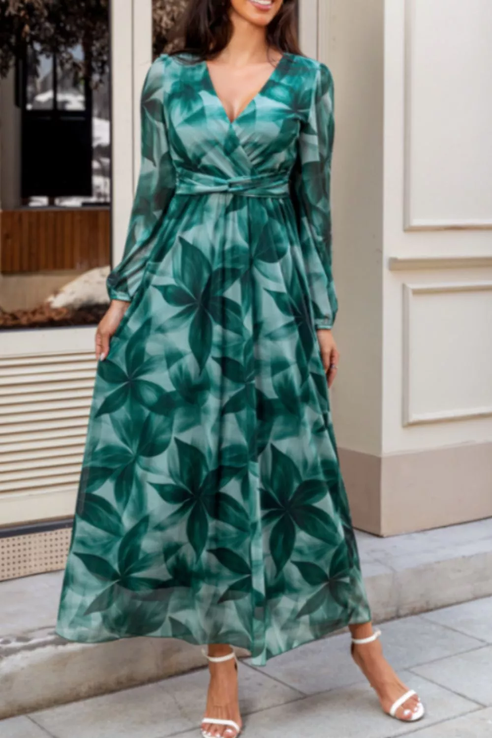 Surplice Long Sleeve Dress, image 3