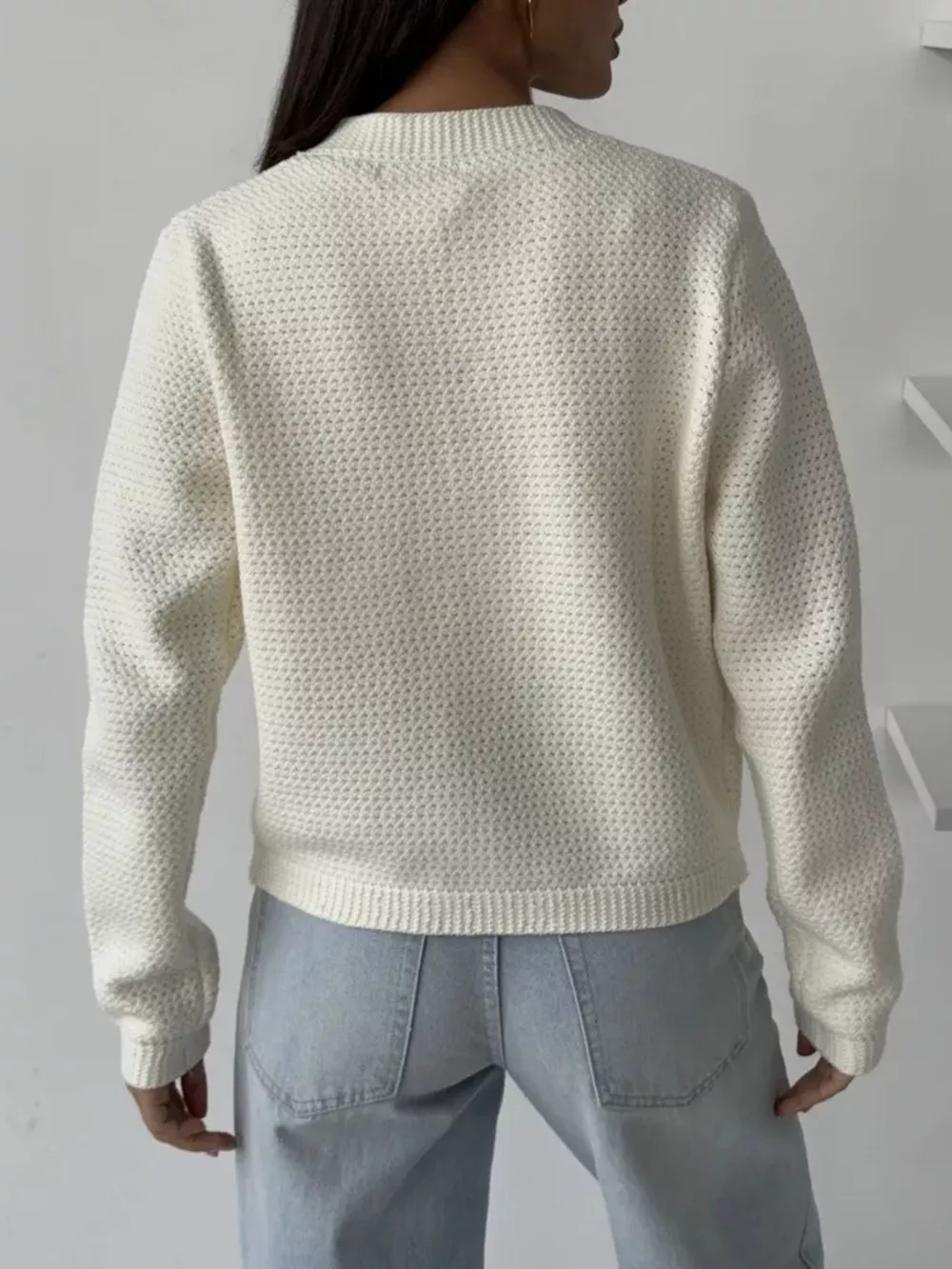 Button Up Texture Knit Cardigan, image 9