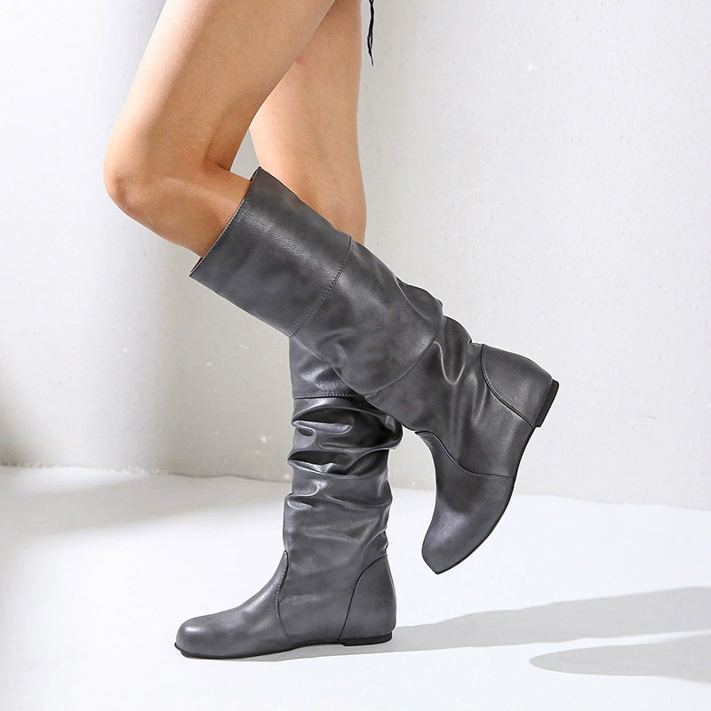 Round Toe Slouch Boots, image 11