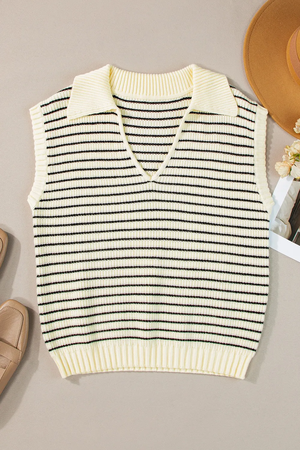 Striped Collared Neck Tank, image 3