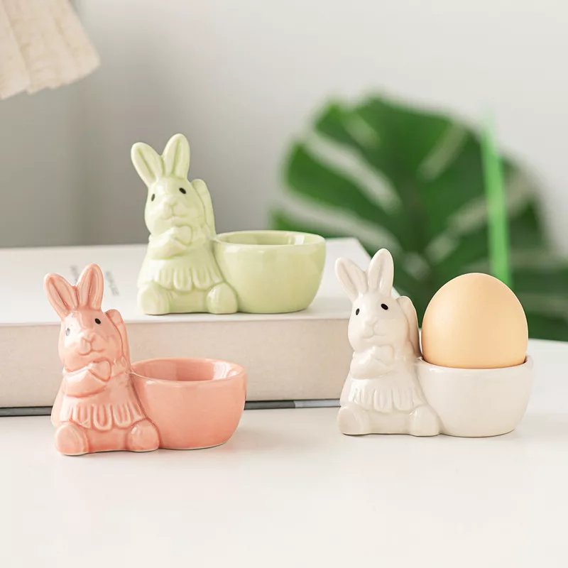 Ceramic Easter Bunny Egg Holder, image 2
