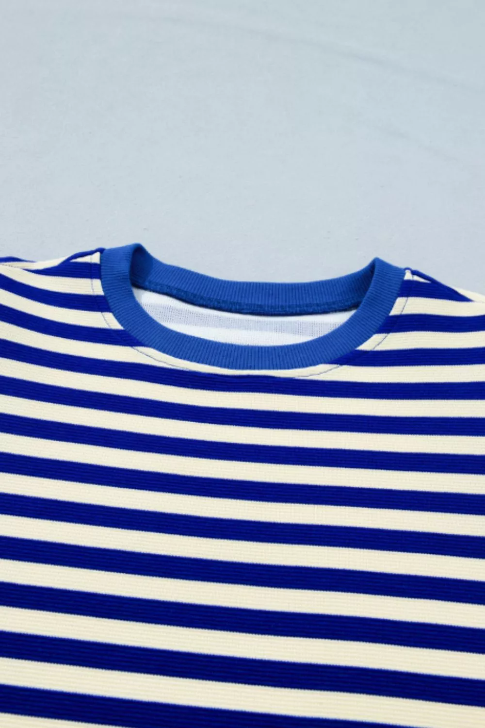 Striped Ruffle Sleeve Top and Shorts Set, image 7