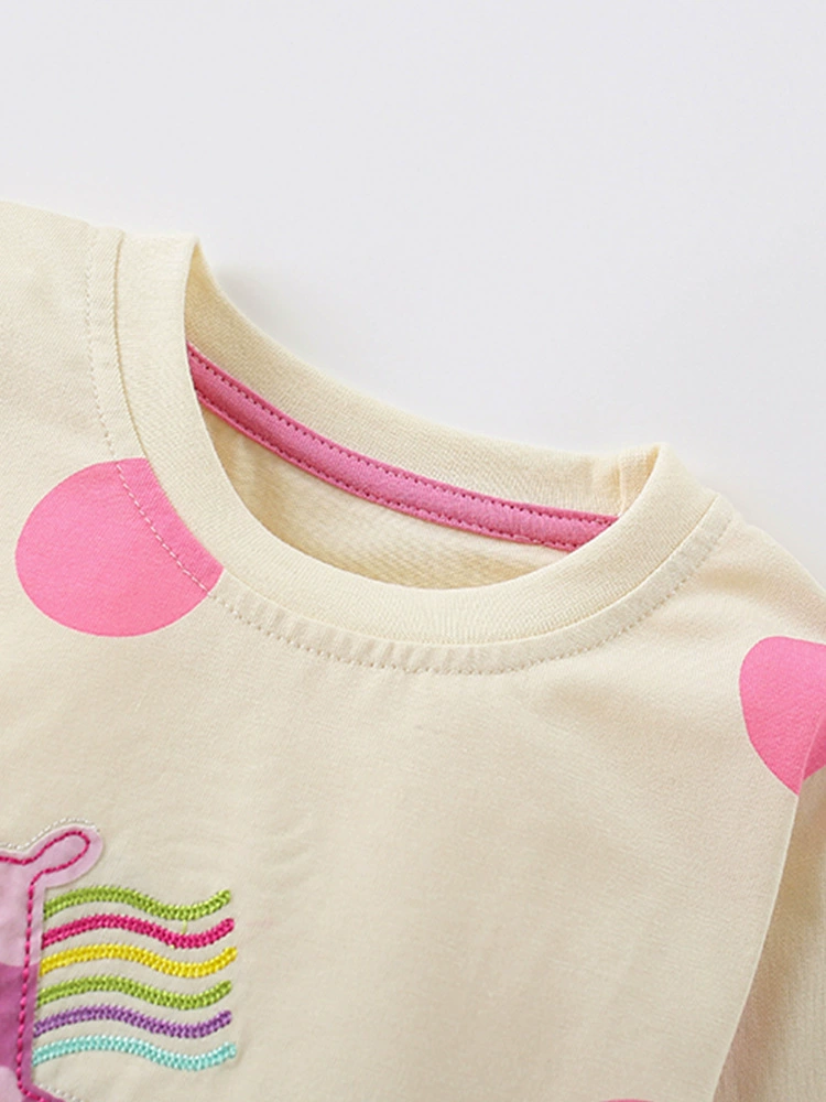 Children's Unicorn Polka Dot Top and Pants Pajama Set, image 3