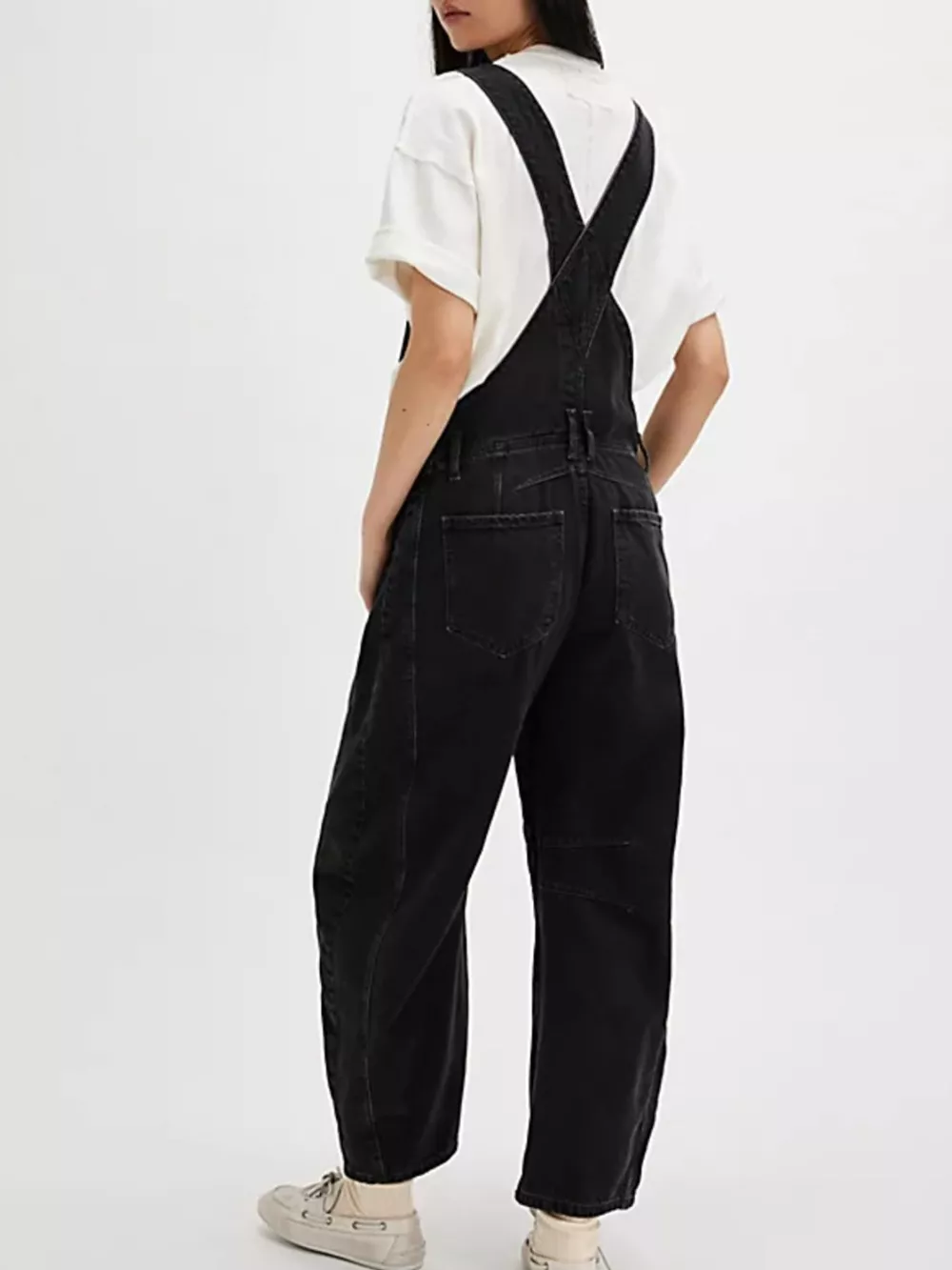Wide Strap Wide Leg Denim Overalls, image 5