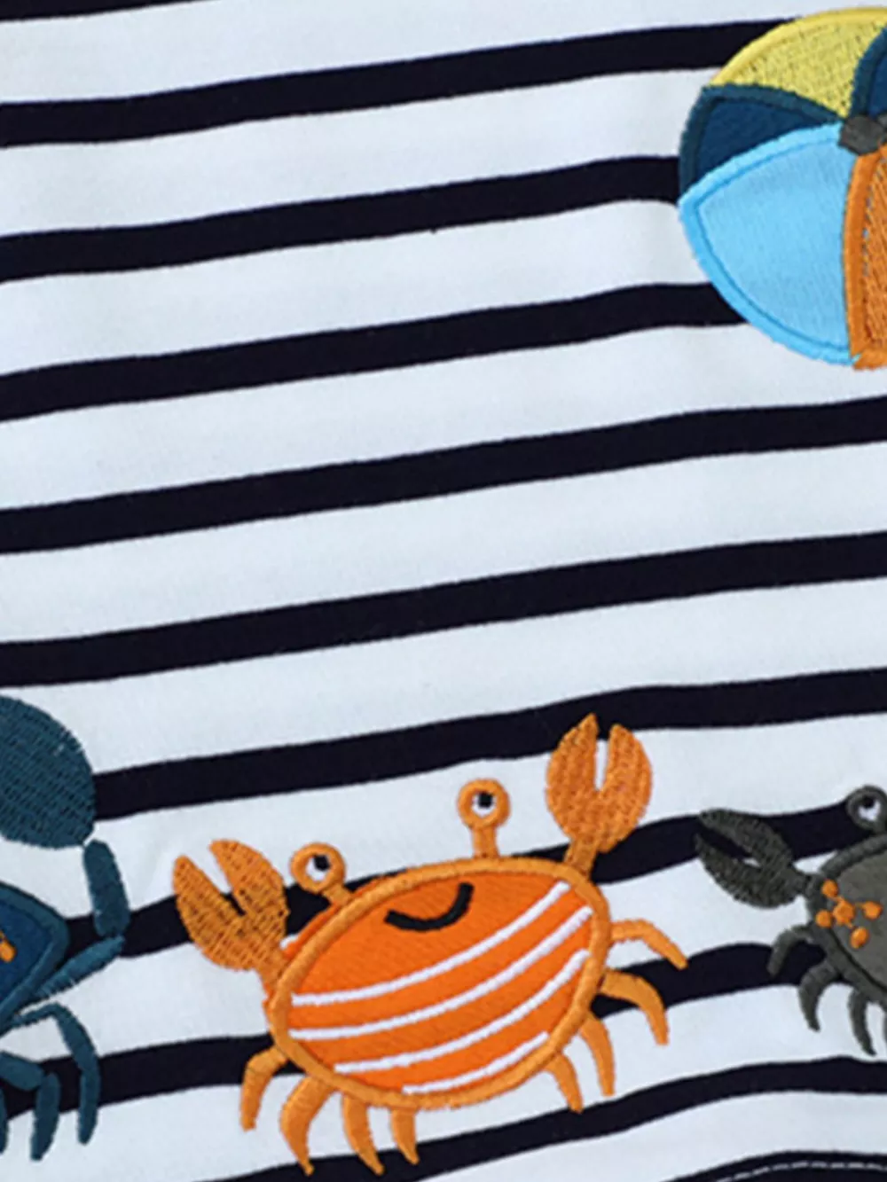 Children's Crab Striped Crew Neck T-Shirt, image 2