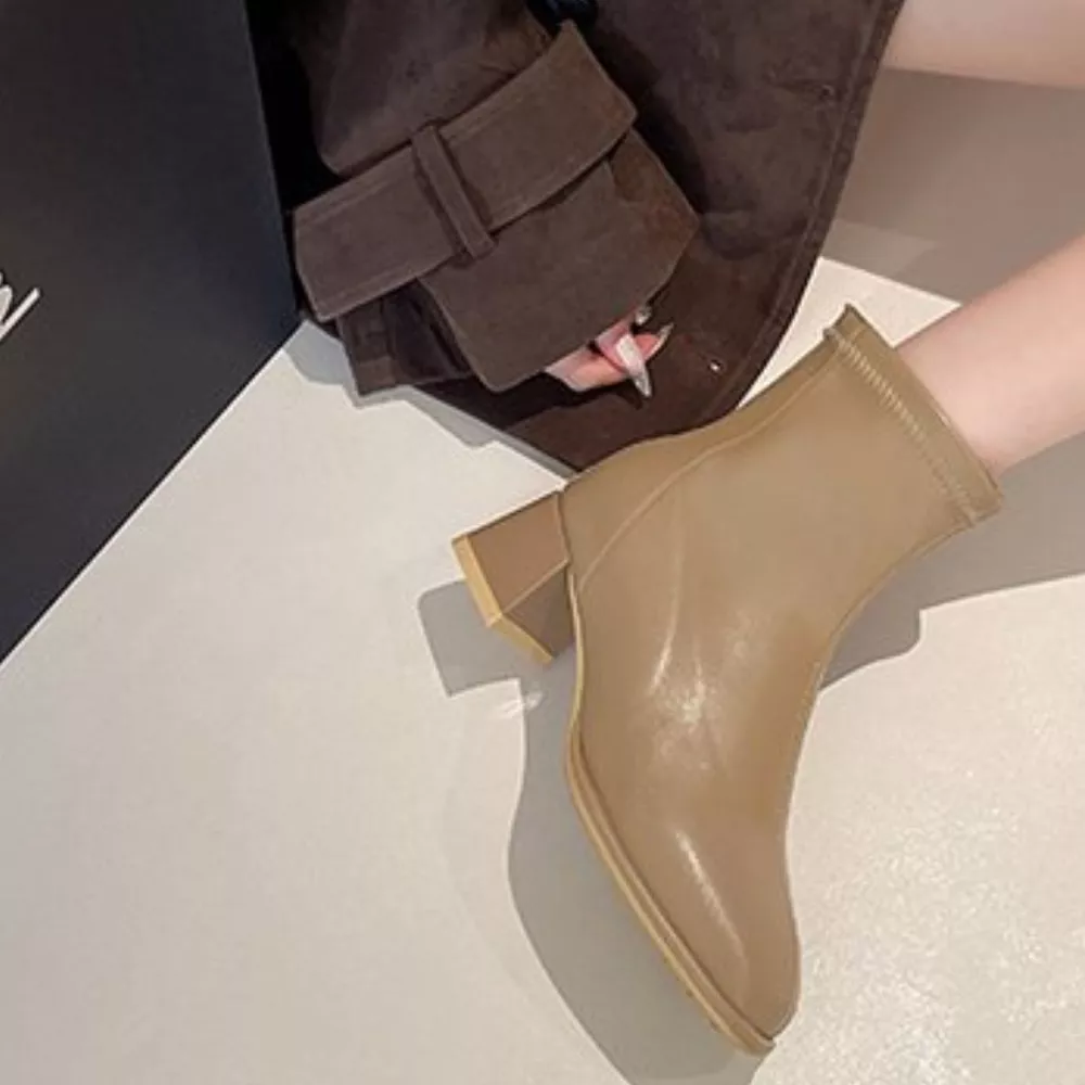 Square Toe Block Heels Boots, image 5
