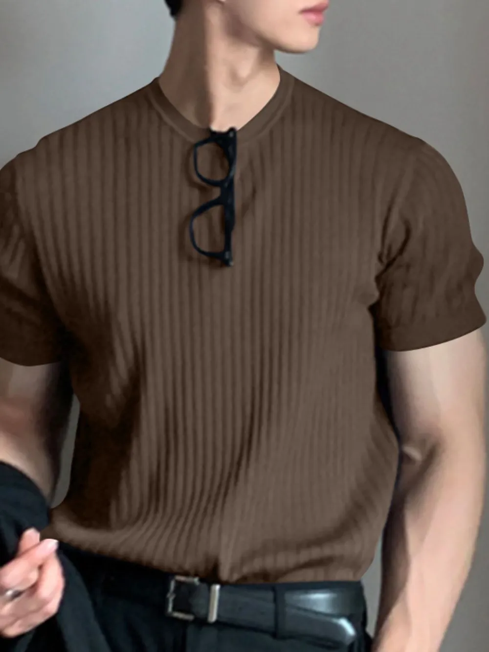 Men's Full Size Round Neck Short Sleeve T-Shirt Plus Size, image 3