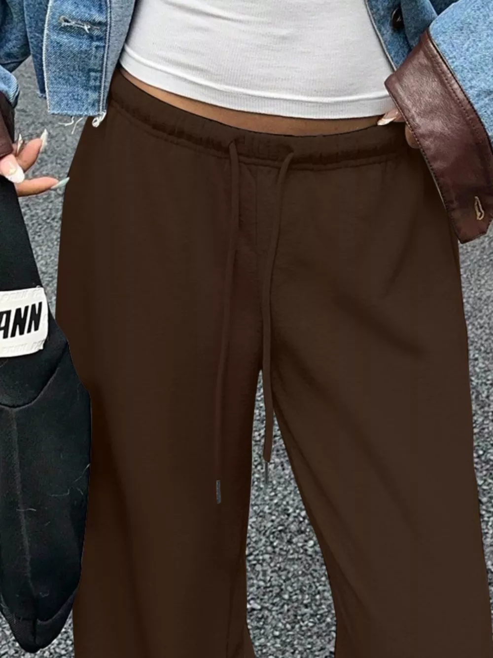 Wide Leg Drawstring Sweatpants, image 12