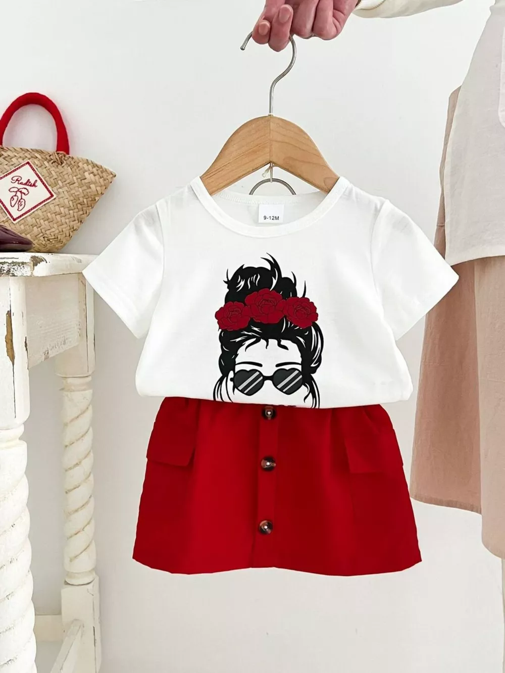 Children's Graphic Tee and Skirt Set, image 3