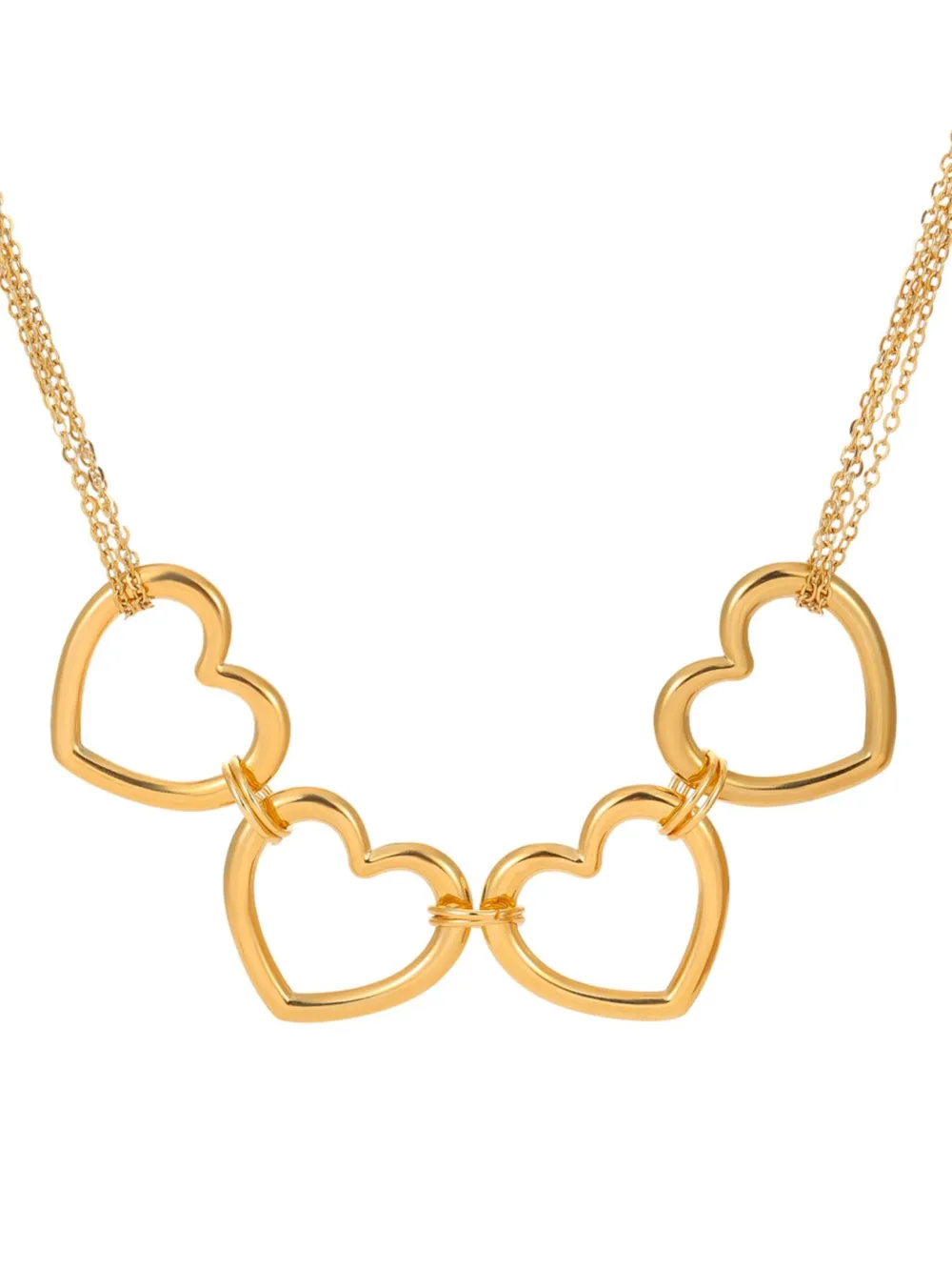 18K Gold-Plated Stainless Steel Heart Necklace, image 5