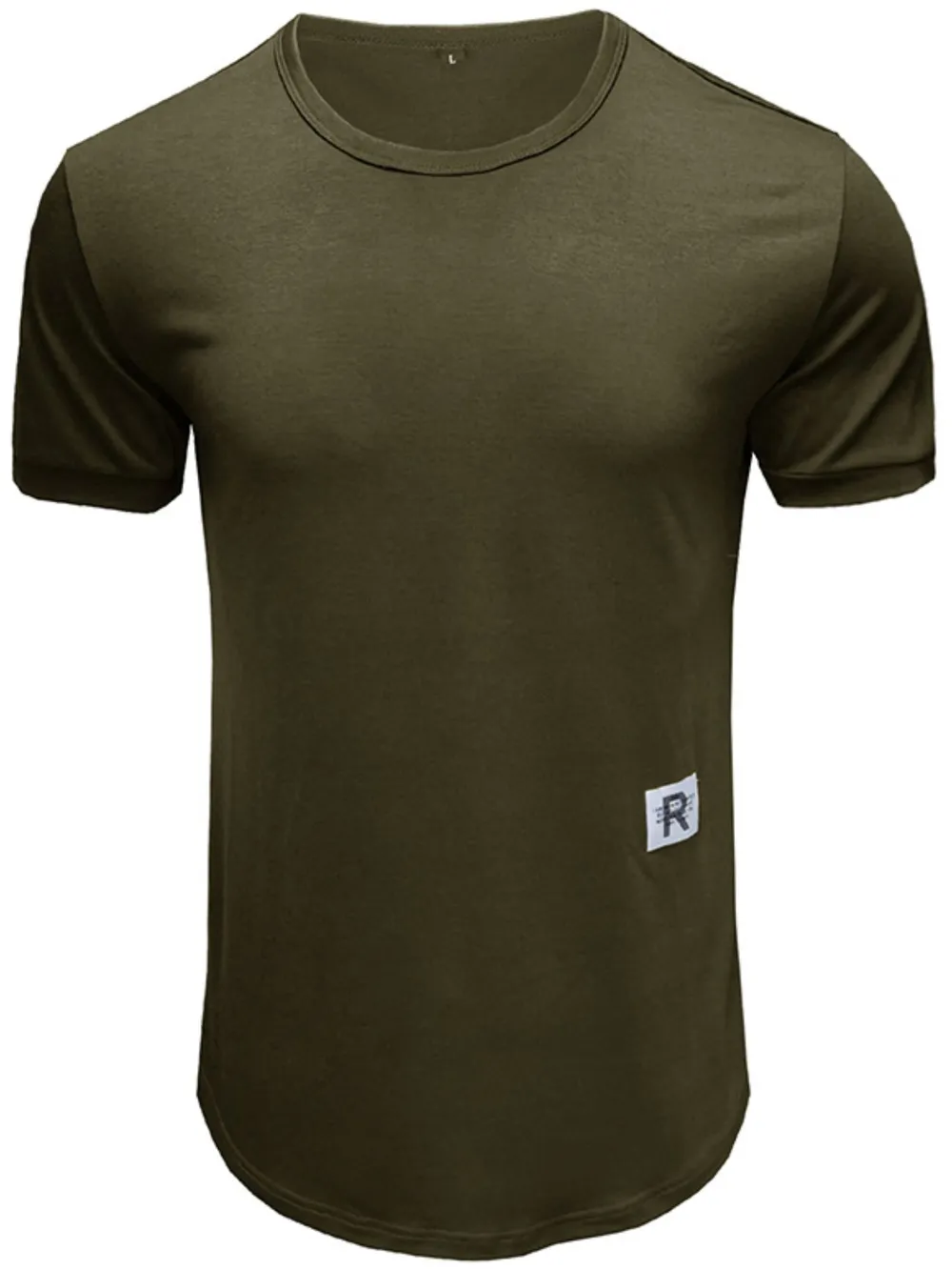 Men's Crew Neck Solid Color Basic T-Shirt, image 2