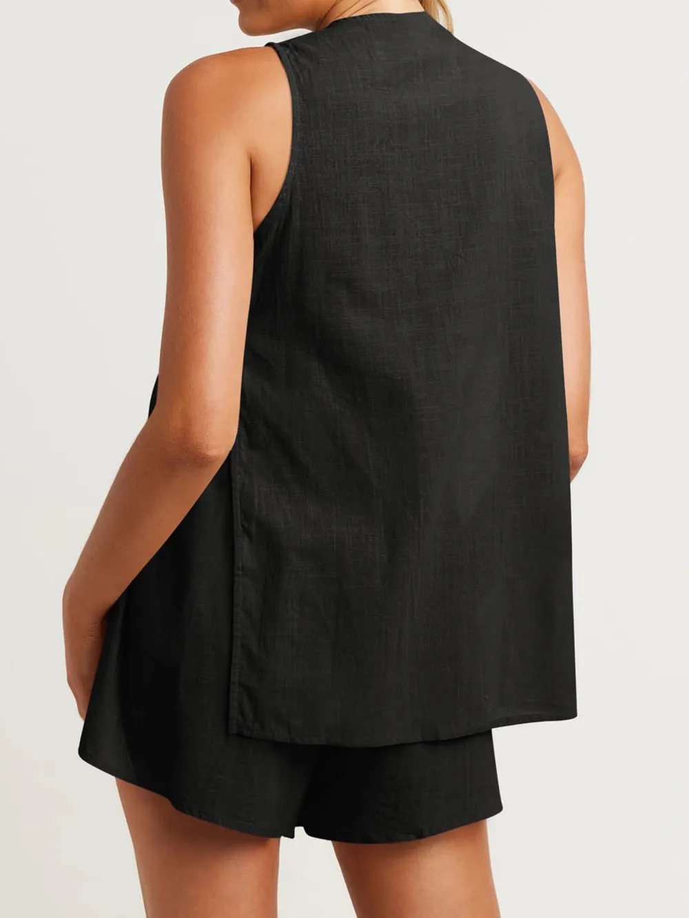 Full Size Button Up Top and Shorts Set, image 8