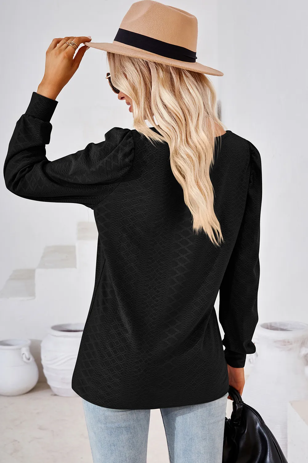 Square Neck Puff Sleeve T-Shirt, image 9