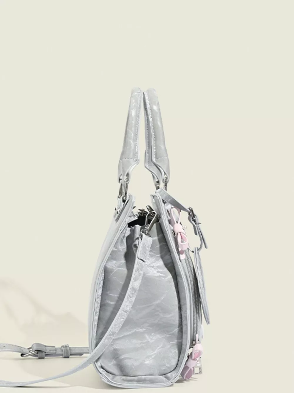 Clear Window Crossbody Bag with Bow Accents, image 6