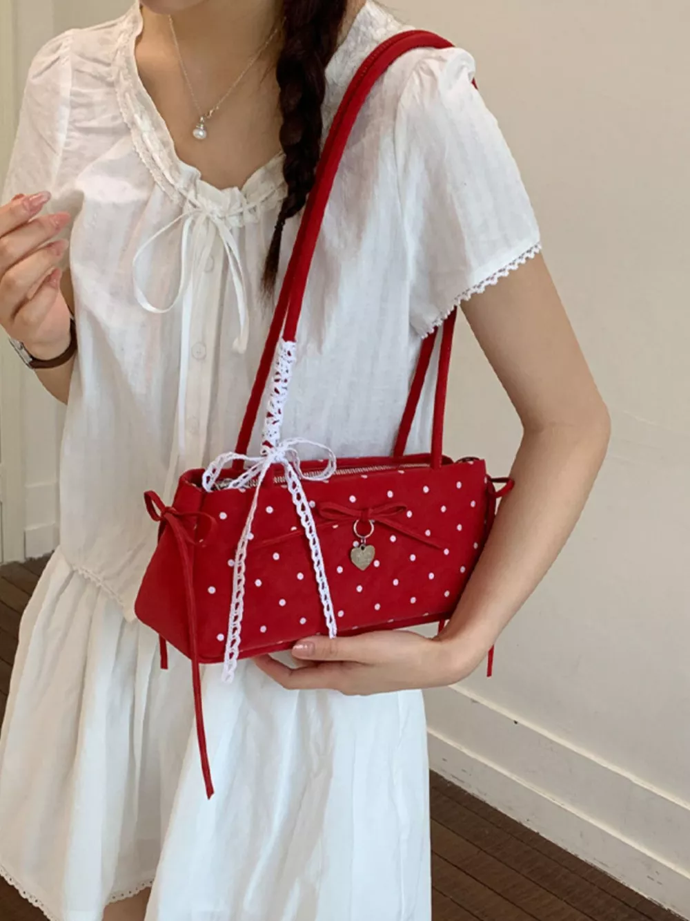 Polka Dot Shoulder Bag, image 4