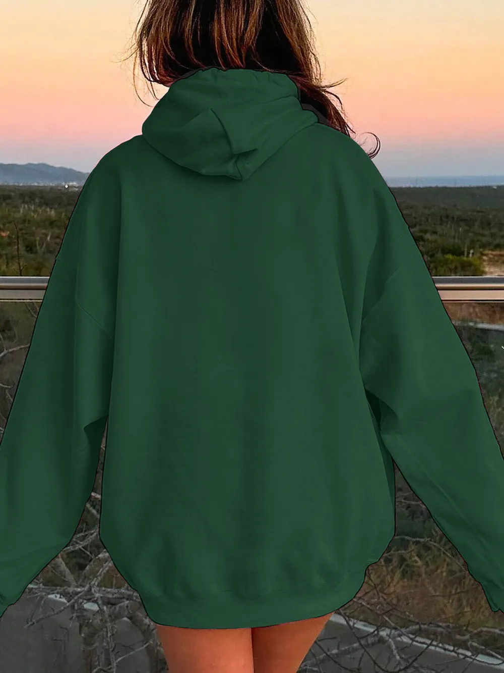 Drawstring Dropped Shoulder Hoodie, image 9