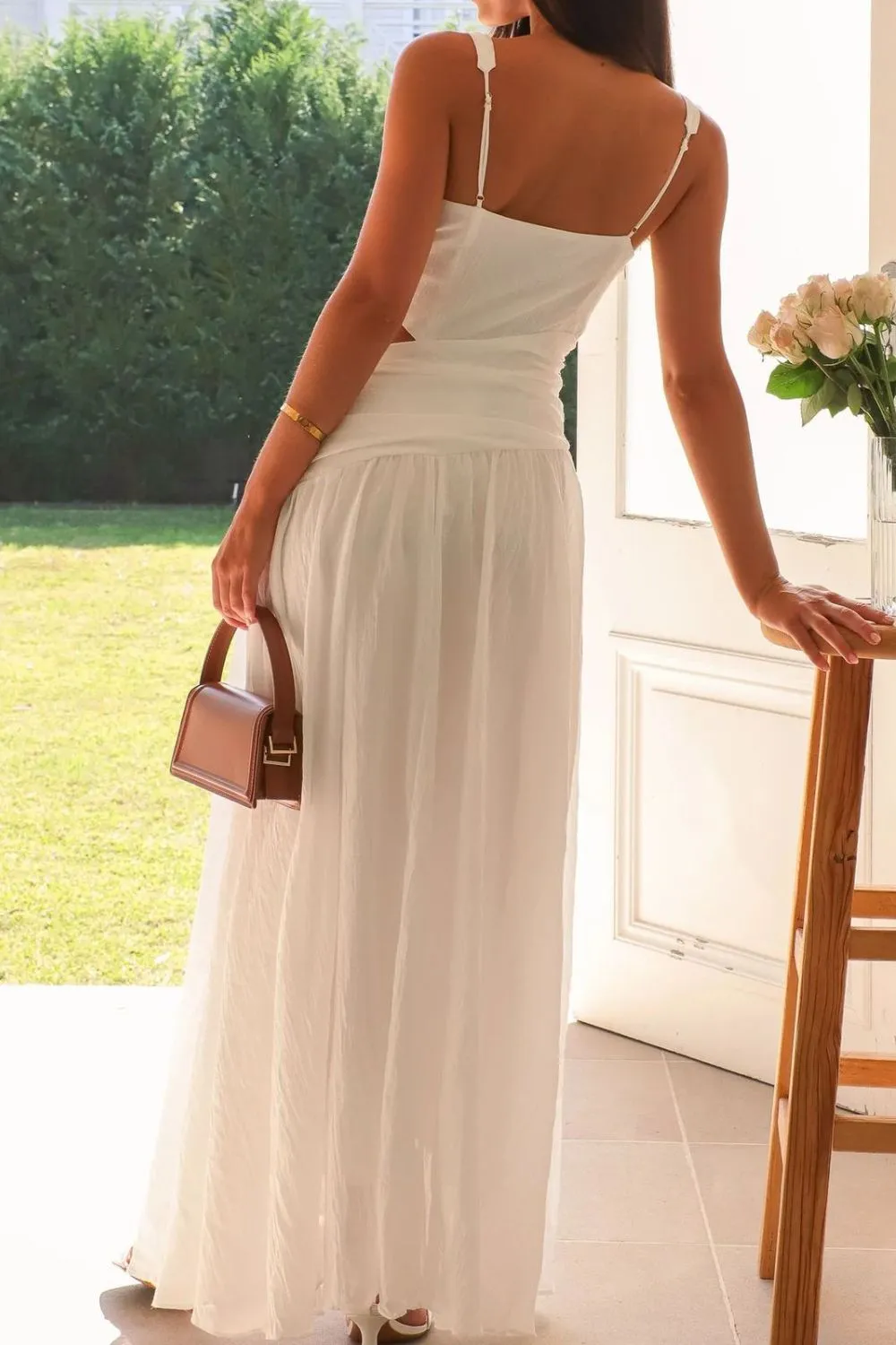 Cutout Back V-Neck Dress, image 5