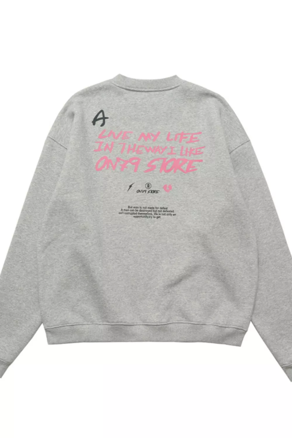 Men's Letter Round Neck Long Sleeve Sweatshirt