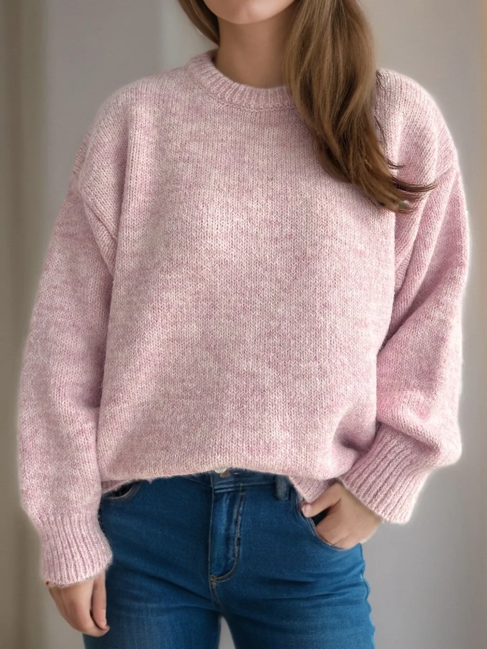 Round Neck Long Sleeve Sweater, image 5