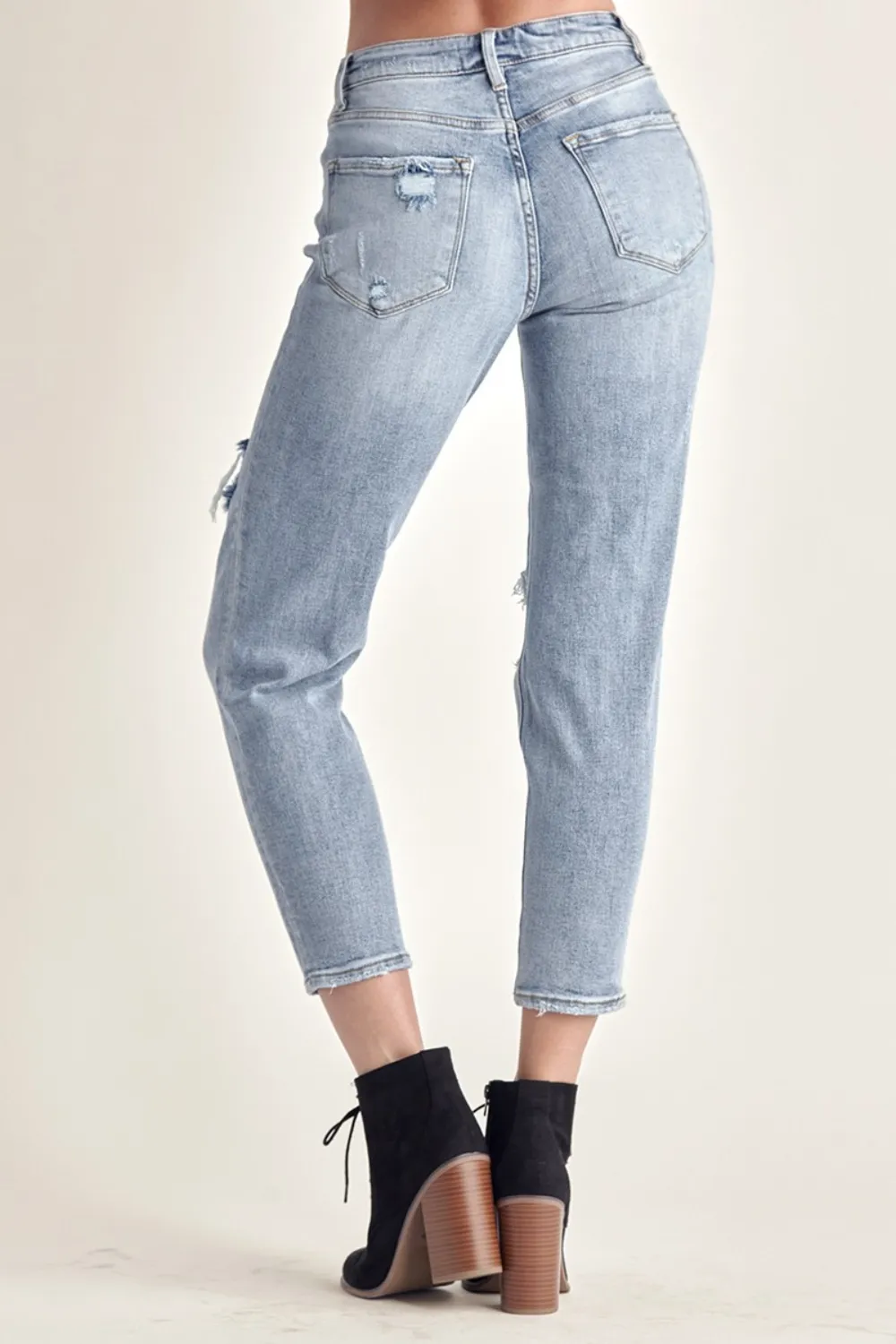 Distressed Slim Cropped Jeans, image 2