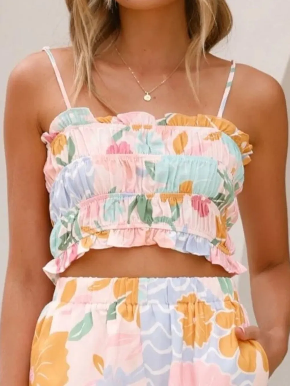 Printed Cami and Shorts Set, image 3
