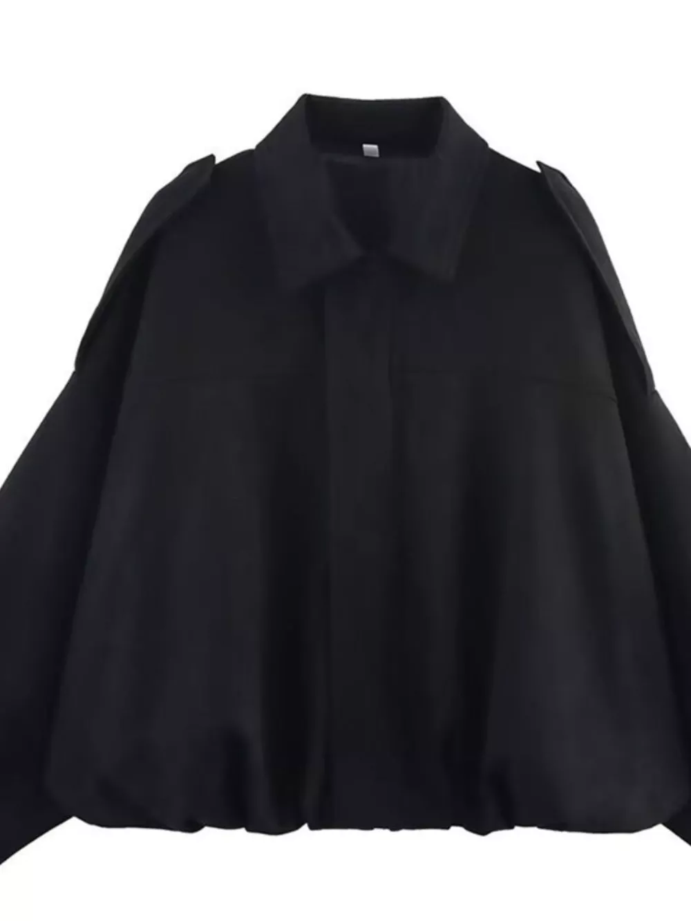 Collared Neck Dropped Shoulder Jacket, image 6