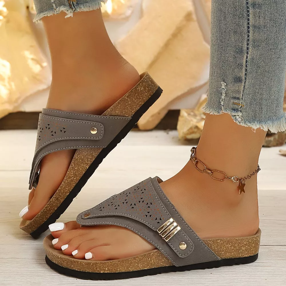 Toe Post Hollow-Out Sandals, image 3