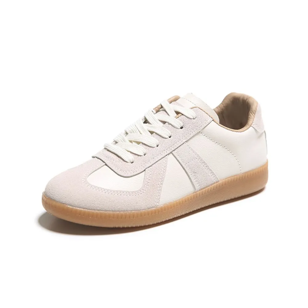Lace Up Round Toe Flat Sneakers, image 3