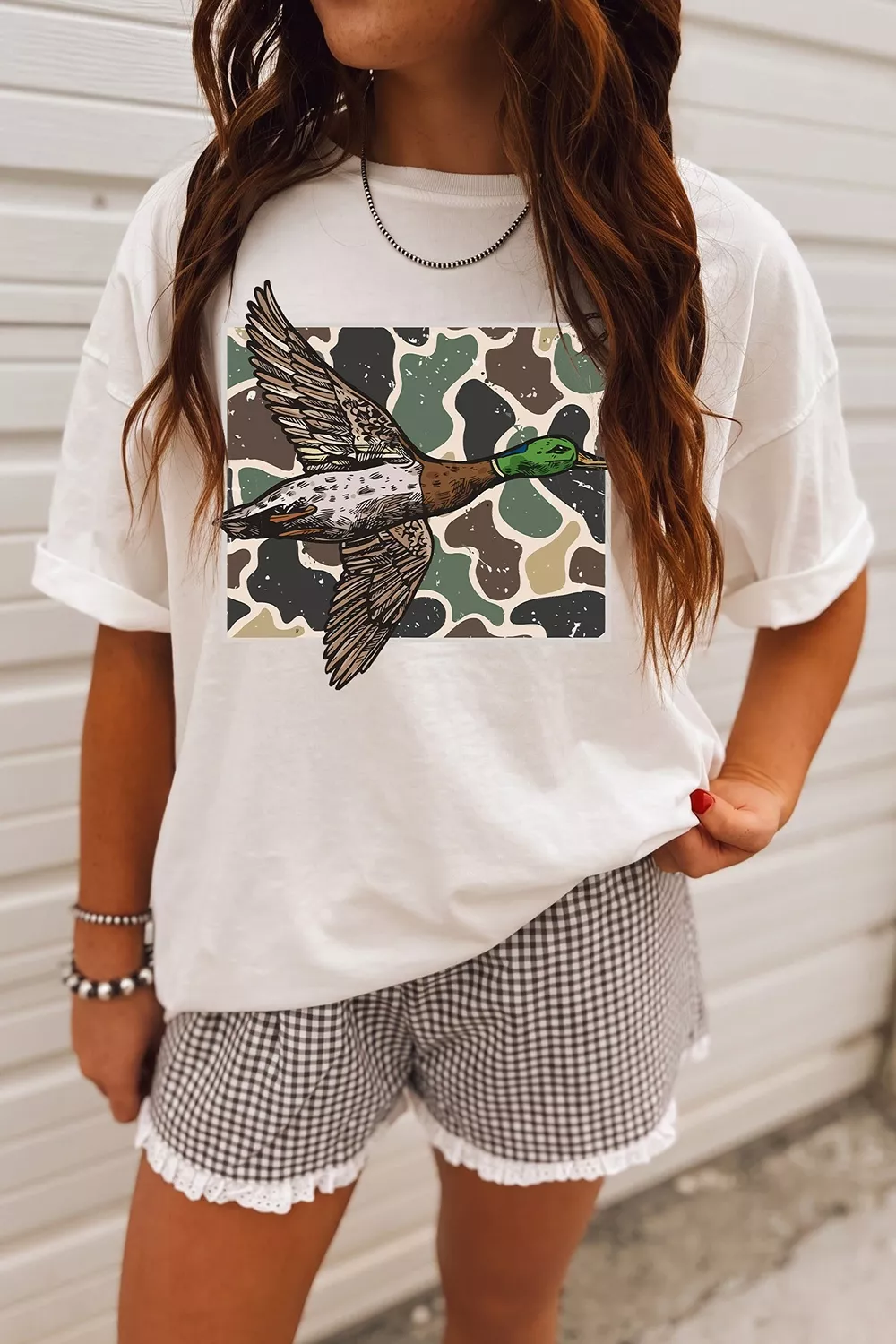 Western Camo Mallard Duck Graphic Casual Short Sleeve T-Shirt, image 7