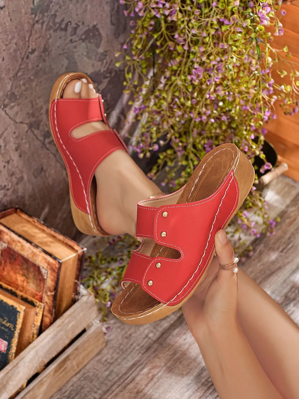 Open Toe Wedge Sandals, image 5