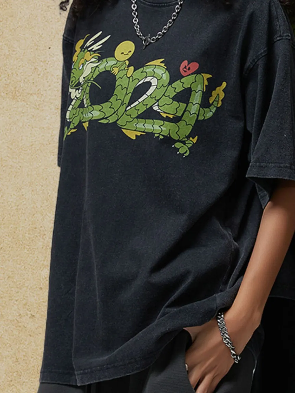 Men's Graphic Round Neck Half Sleeve T-Shirt, image 3