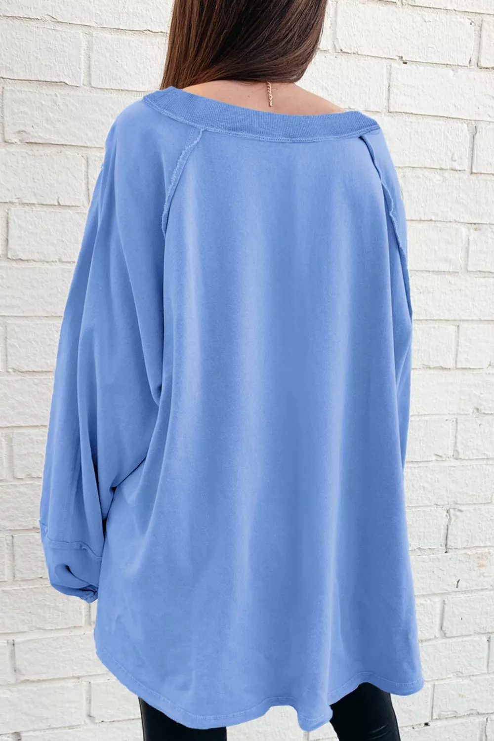 Oversized Washed Crewneck Sweatshirt, image 2