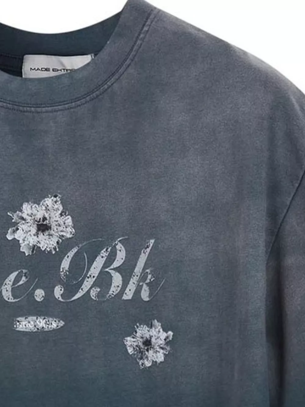 Men's Floral Print Gradient Washed T-Shirt, image 4