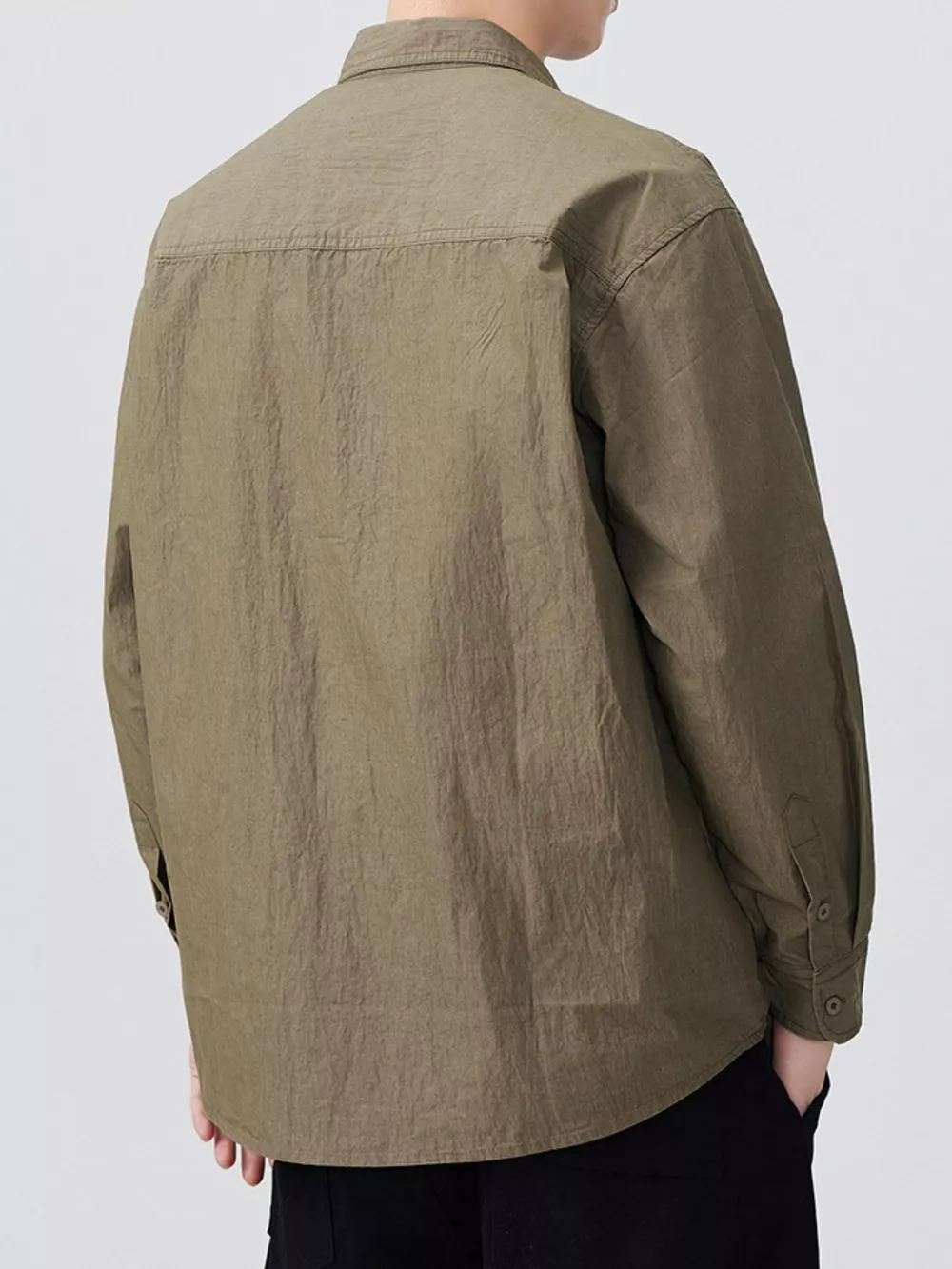 Men's Plus Size Button Up Long Sleeve Shirt, image 7