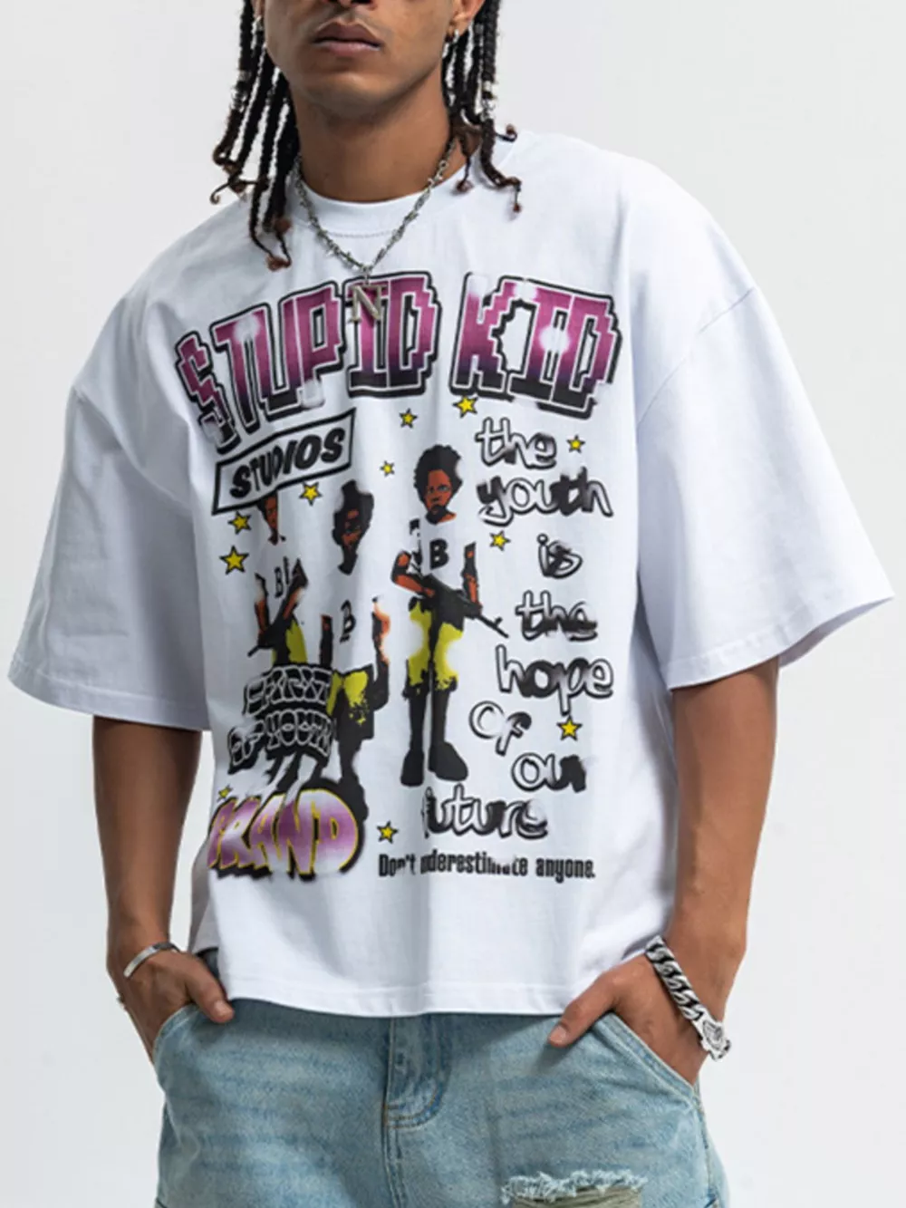 Men's Graphic Round Neck Short Sleeve T-Shirt, image 5
