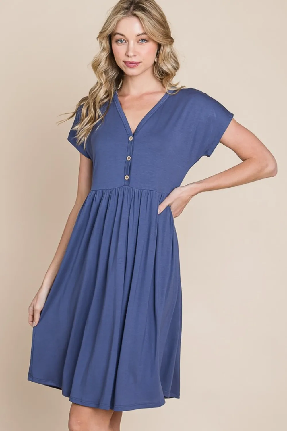 V-Neck Short Sleeve Dress, image 5