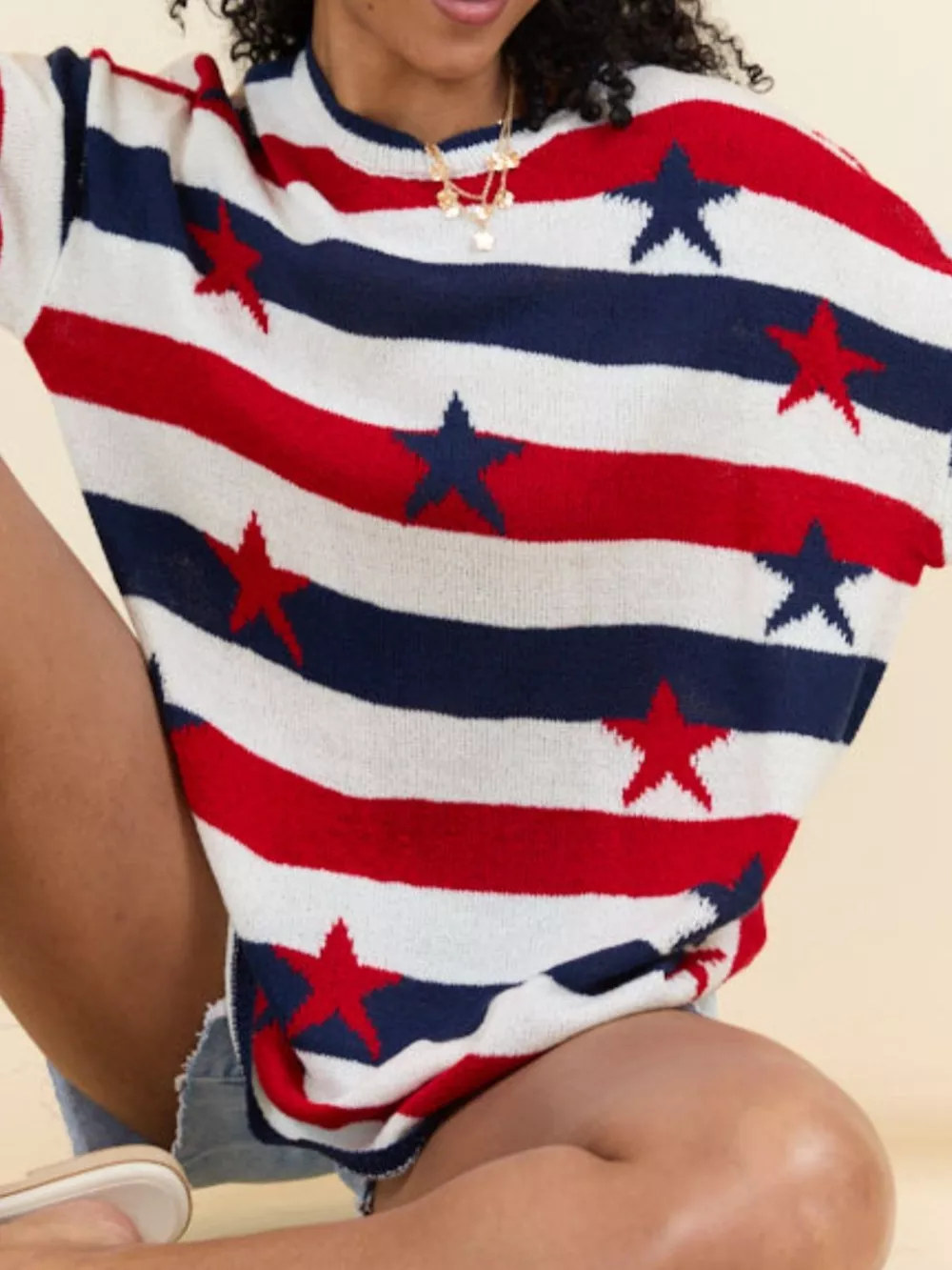 Stars and Stripes Long Sleeve Sweater, image 8