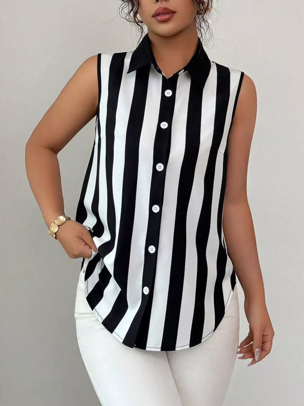 Button Up Sleeveless Shirt, image 7