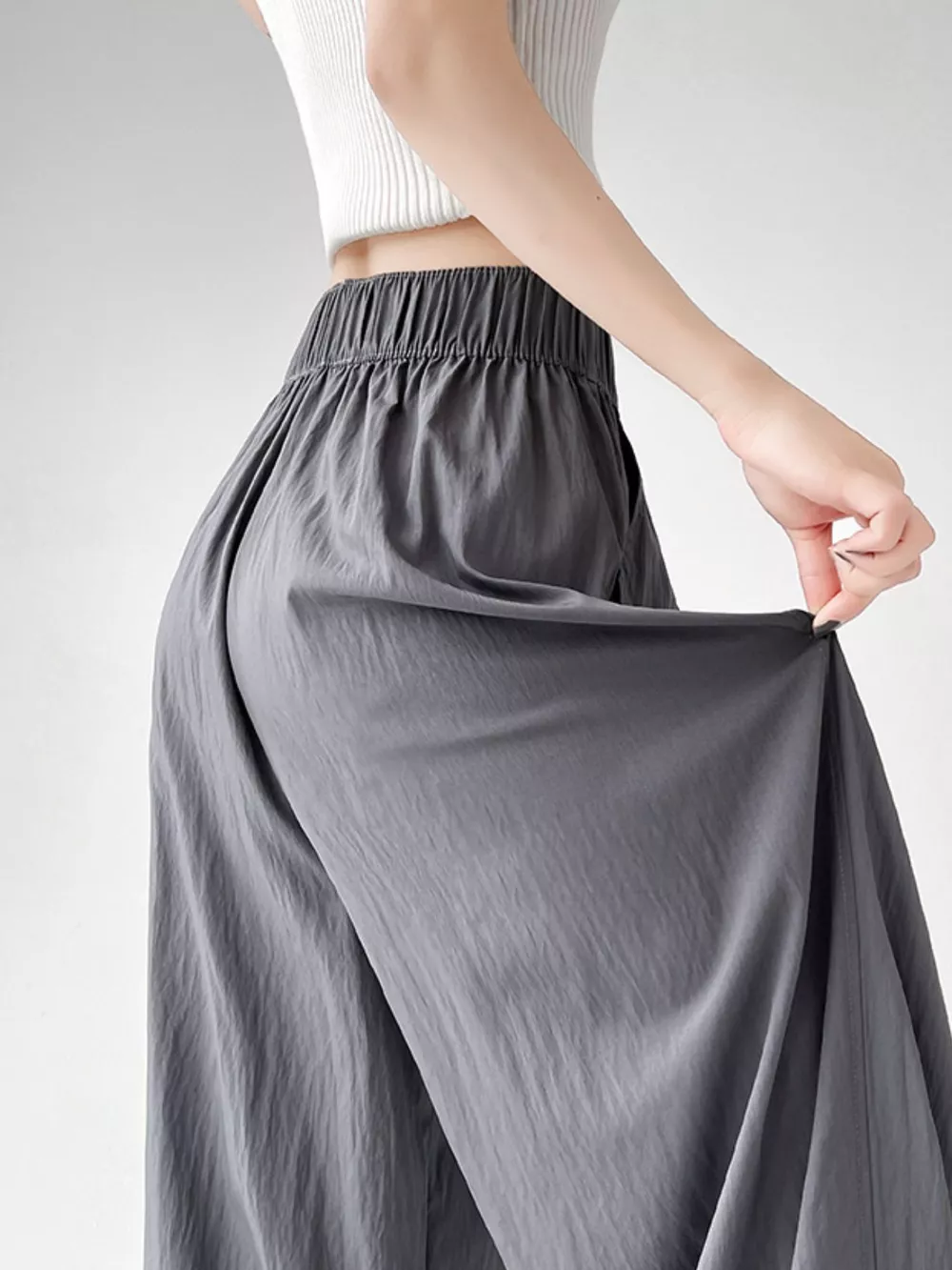 High-Waisted Loose Fit Wide-Leg Casual Pants, image 40