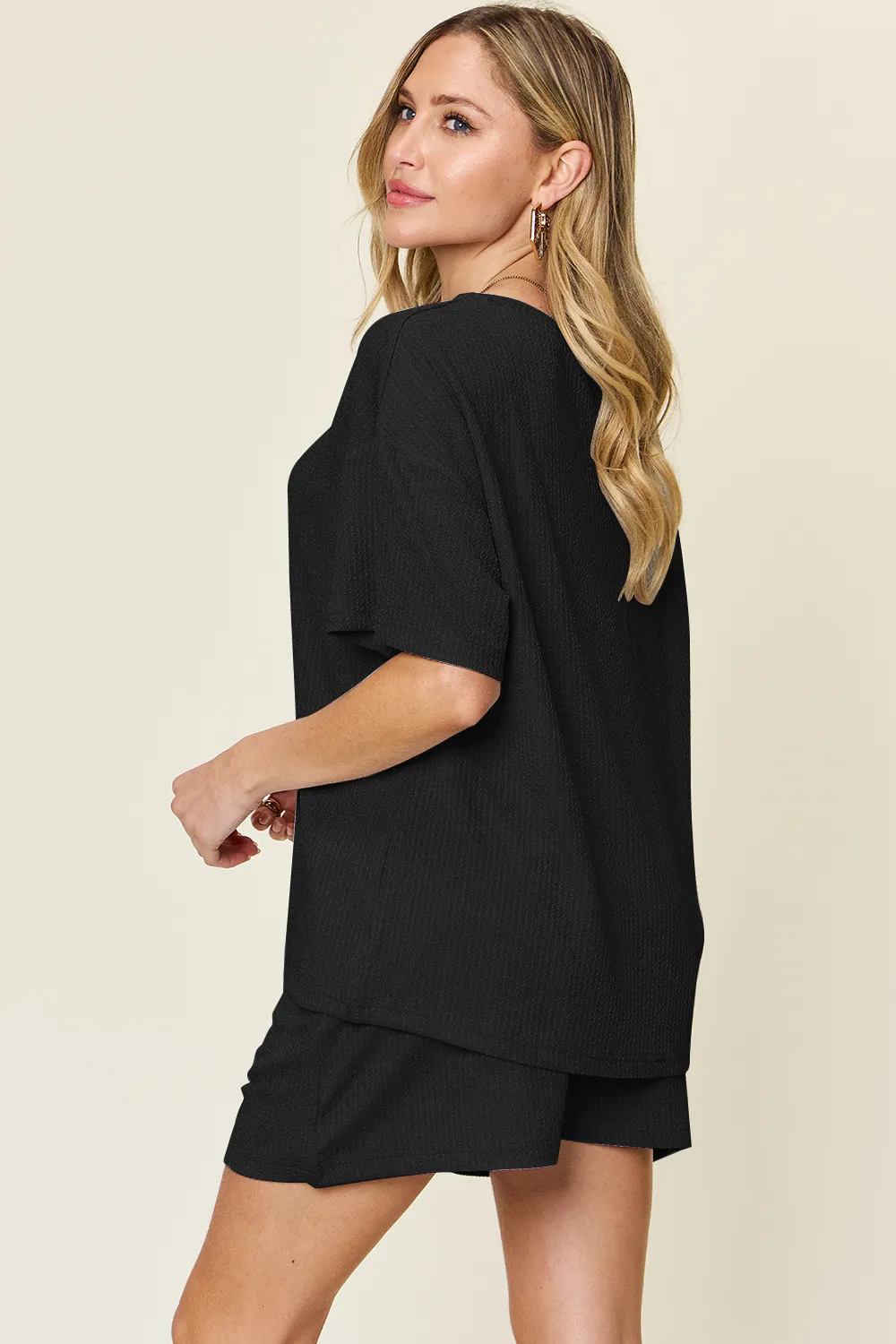 Basic style Round Neck Solid Set, image 4