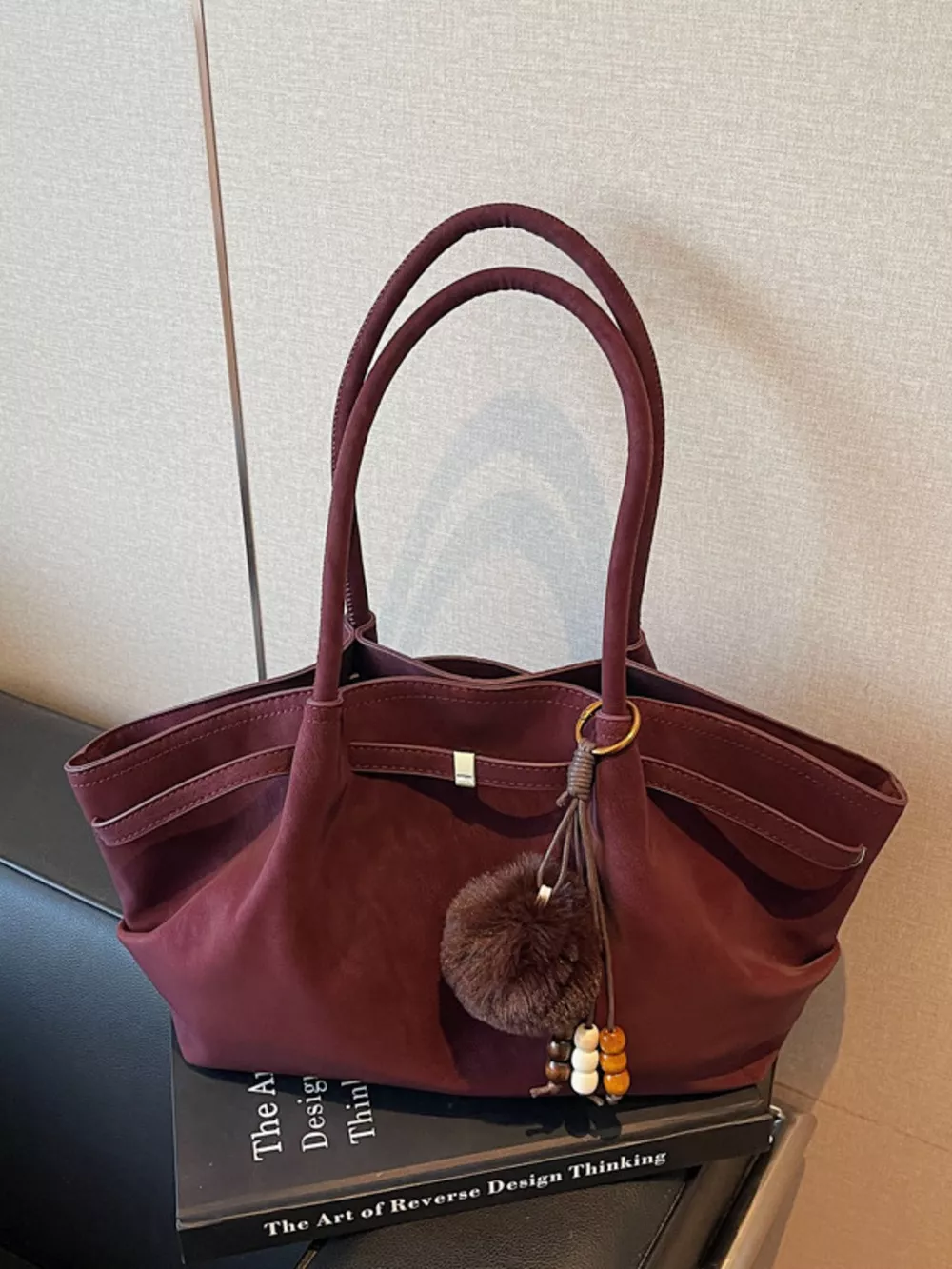 Decorative Tassel and Beads Tote Bag, image 3