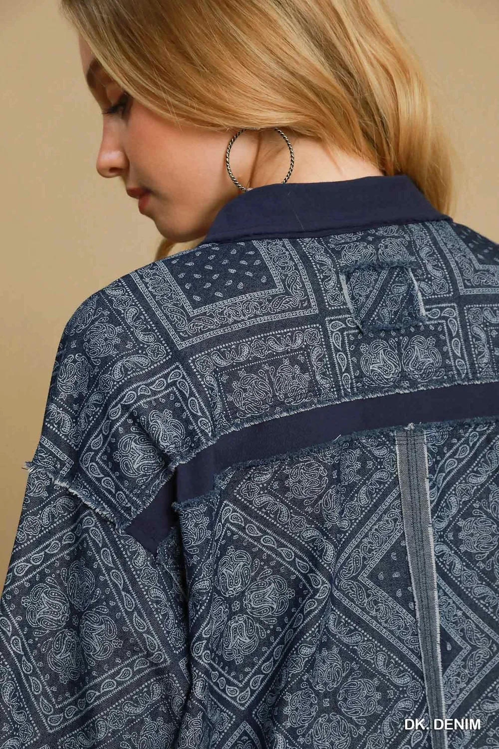 Paisley Print Denim Shirt Jacket, image 3