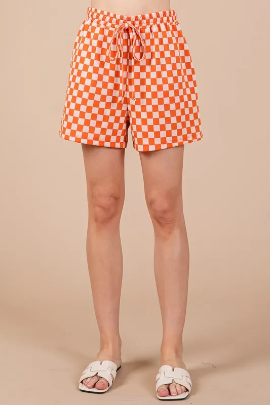 Ces Femme Checkered Round Neck Top and Shorts Set, image 4