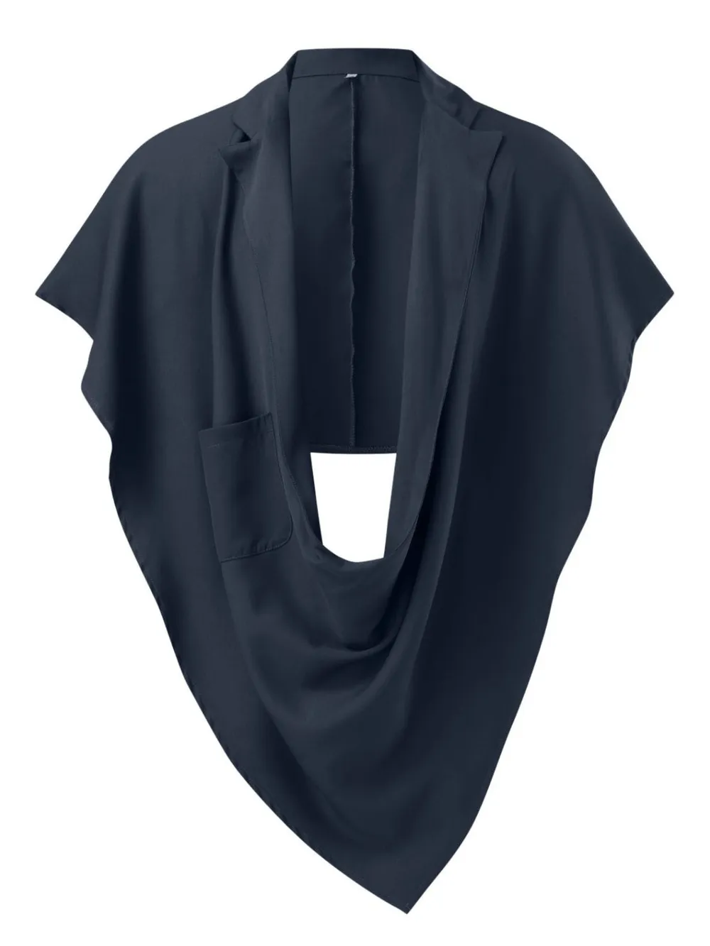 Men's Full Size Pocket Patched Draped Asymmetrical Hem Cape Plus Size, image 7