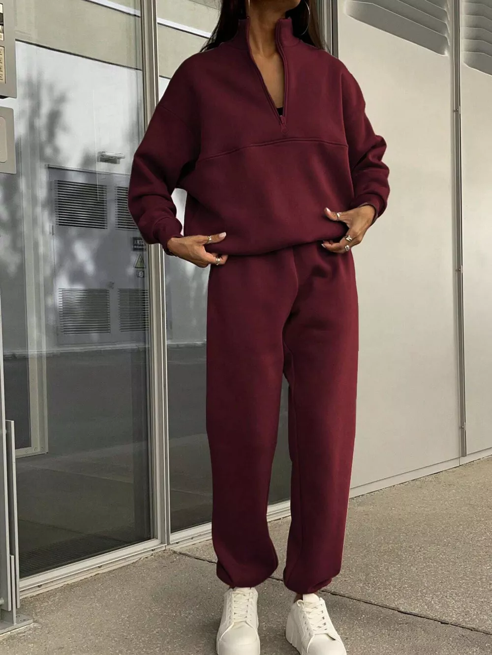 Half Zip Sweatshirt and Pants Set, image 13