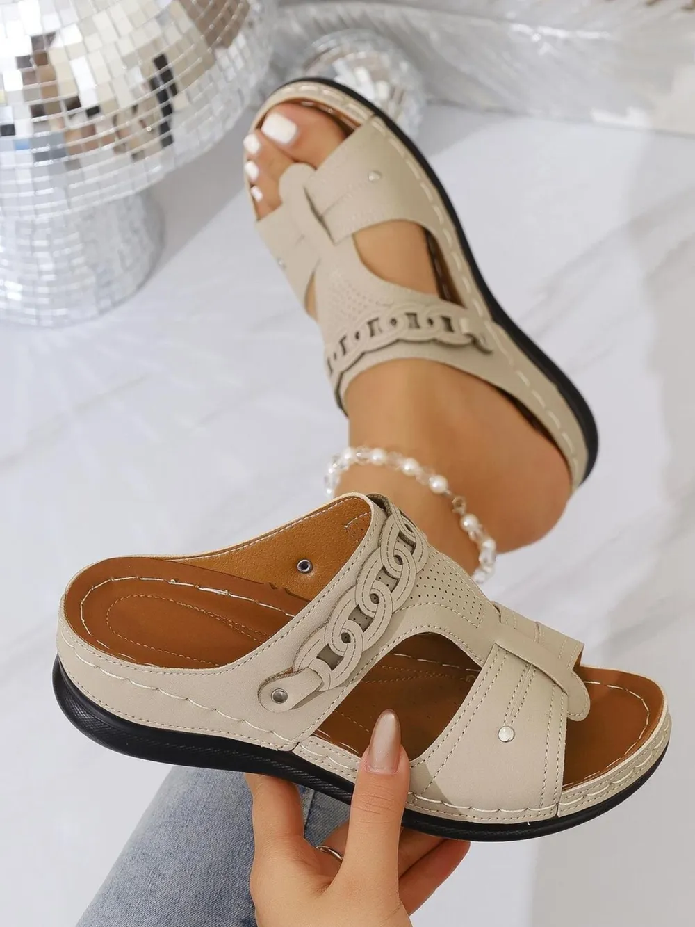 Casual Hollow Out Comfort Sandals, image 13