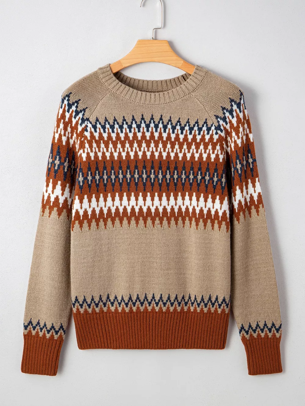 Color Block Crew Neck Sweater, image 3