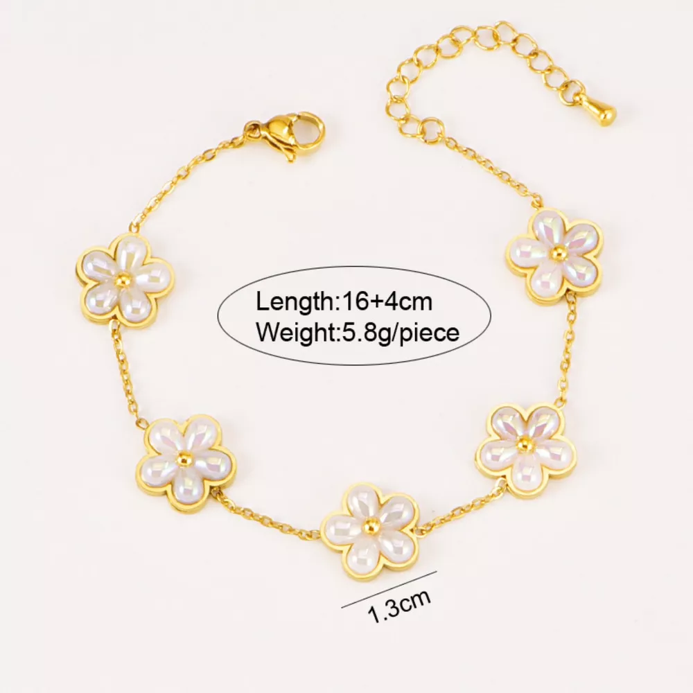 18K Gold-Plated Flower Jewelry Set, image 8